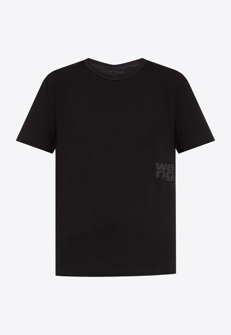 Alexander Wang Puff Logo Crewneck T-shirt Black 4CC3221357 0-001