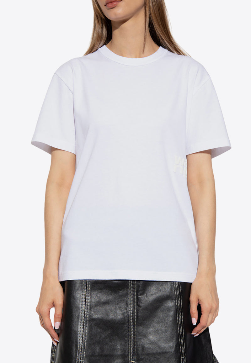 Alexander Wang Puff Logo Crewneck T-shirt White 4CC3221357 0-100