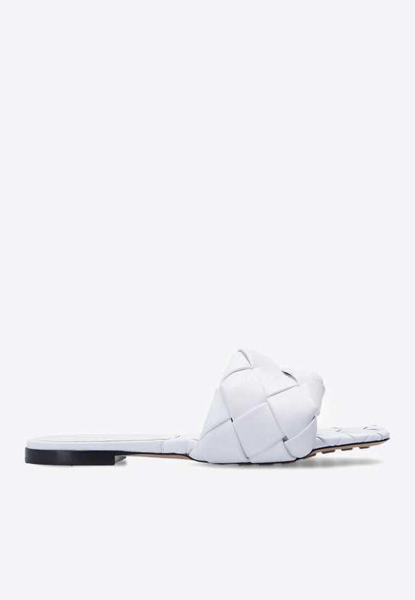 Bottega Veneta Lido Flat Sandals in Intrecciato Leather 608853 VBSS0-9122 White