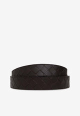 Bottega VenetaIntrecciato Leather Buckled Belt609182 VCPQ3-2145Fondant