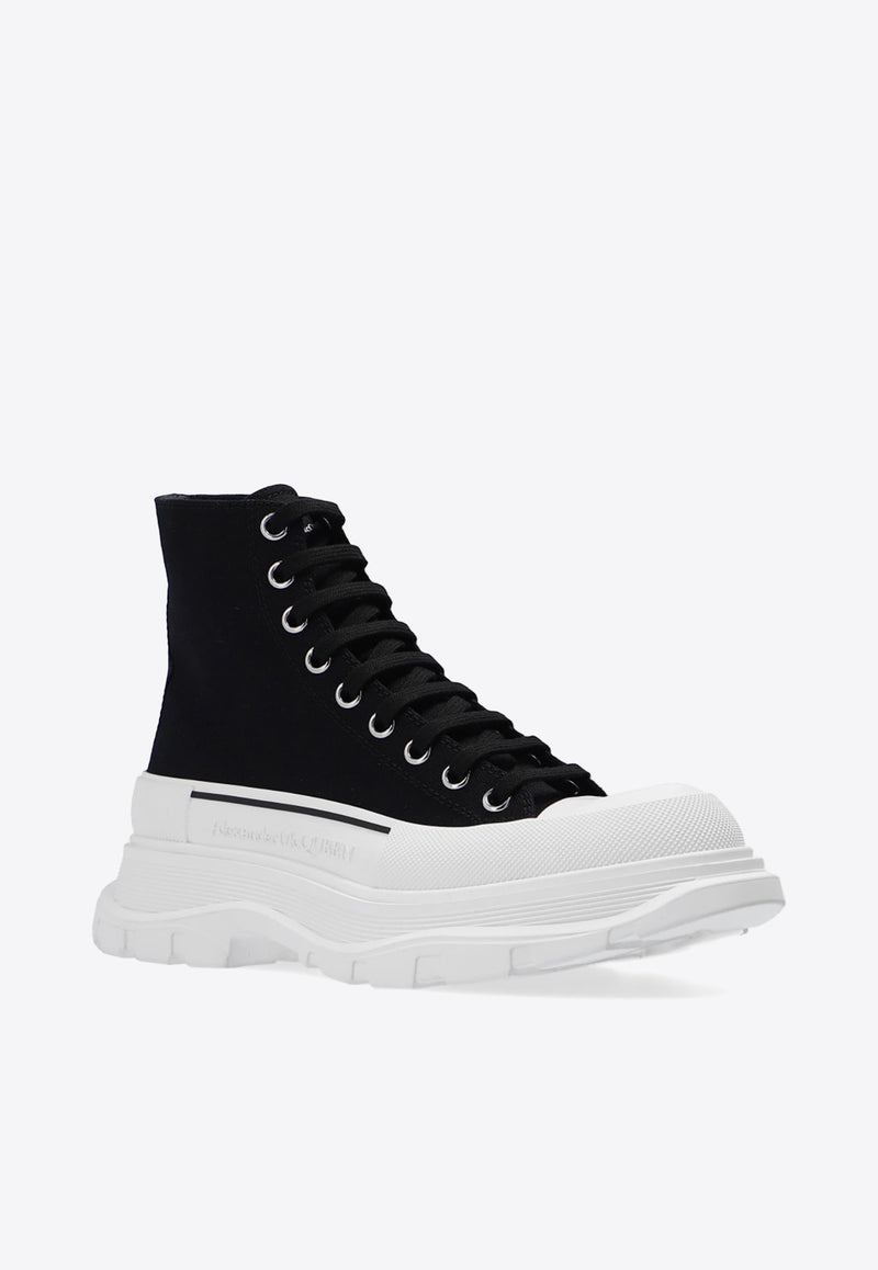 Alexander McQueen Tread Slick High-Top Sneakers Black 611706 W4MV2-1070