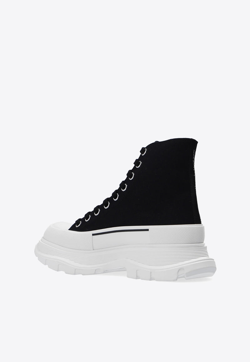 Alexander McQueen Tread Slick High-Top Sneakers Black 611706 W4MV2-1070