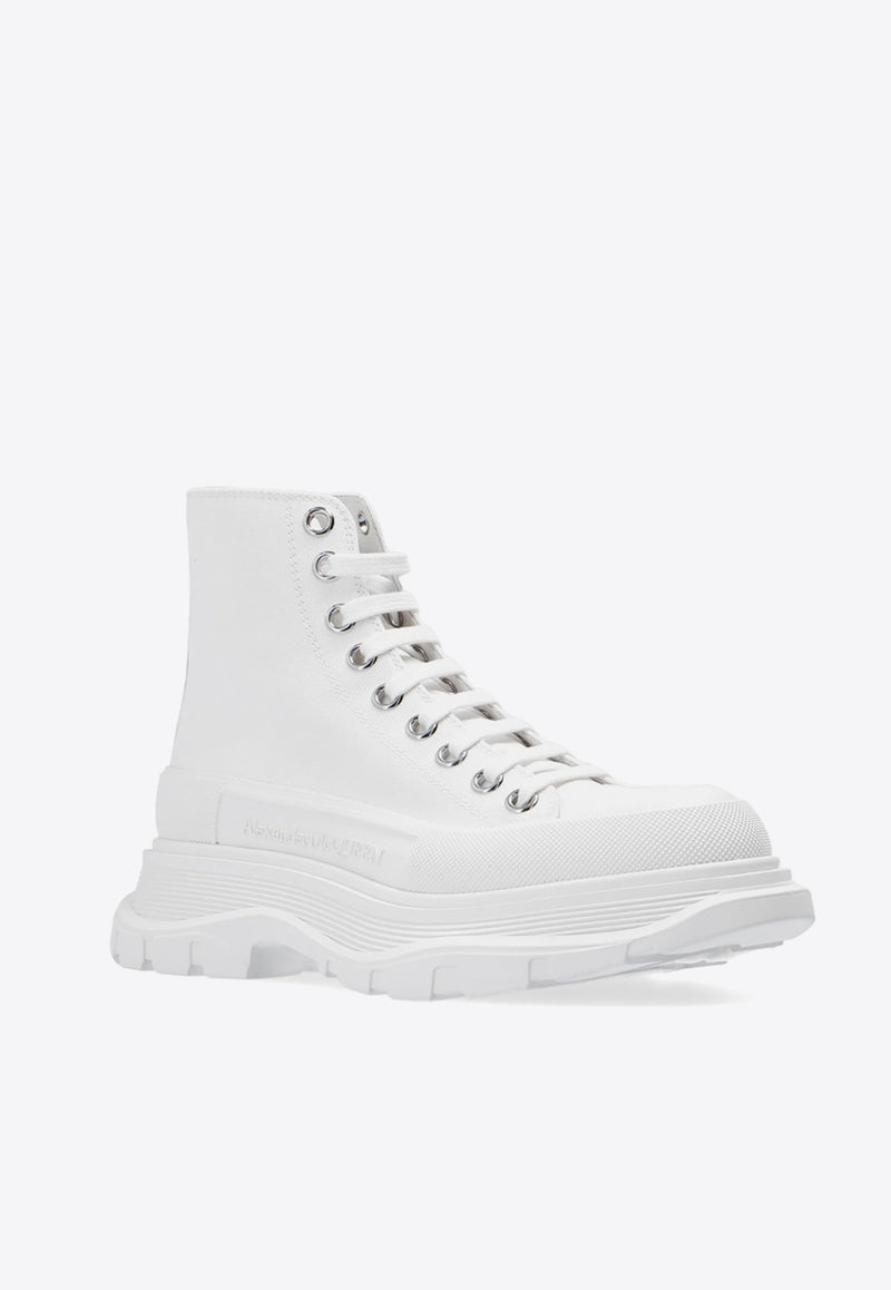 Alexander McQueen Tread Slick High-Top Sneakers White 611706 W4MV2-9000