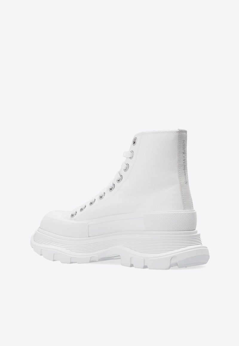 Alexander McQueen Tread Slick High-Top Sneakers White 611706 W4MV2-9000