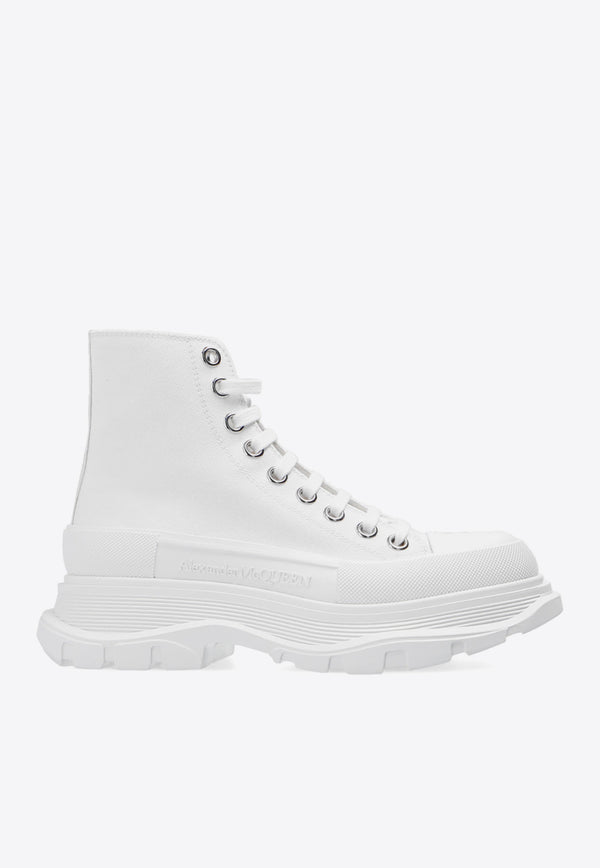 Alexander McQueen Tread Slick High-Top Sneakers White 611706 W4MV2-9000