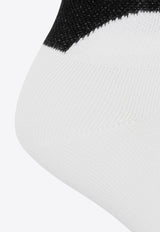 Alexander McQueen Logo Embroidered Socks White 645377 3D15Q-9060