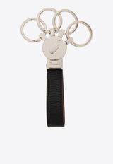 Salvatore Ferragamo Engraved-Logo Leather Keychain 661091 REVIVAL GANC 756074-NERO