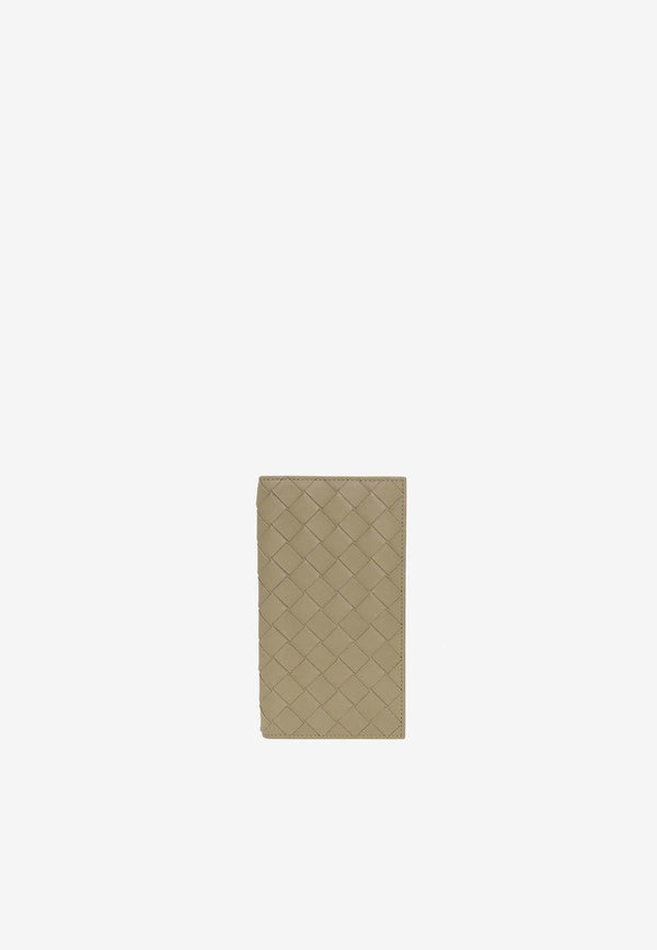 Bottega VenetaBi-Fold Slim Intrecciato Leather Long Wallet676592 VCPQ6-2920Travertine