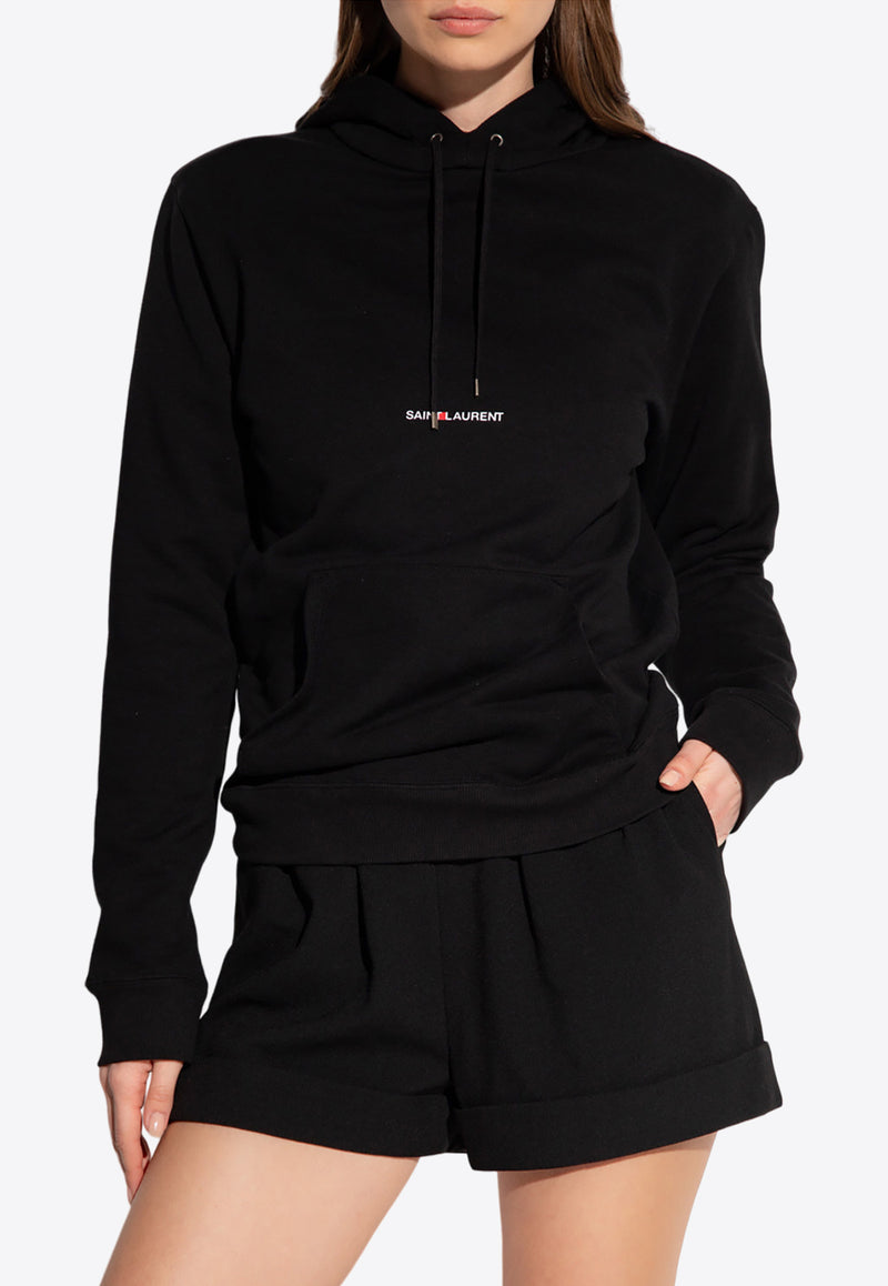 Saint Laurent Rive Gauche Hooded Sweatshirt 677256 YB2EZ-1035 Black
