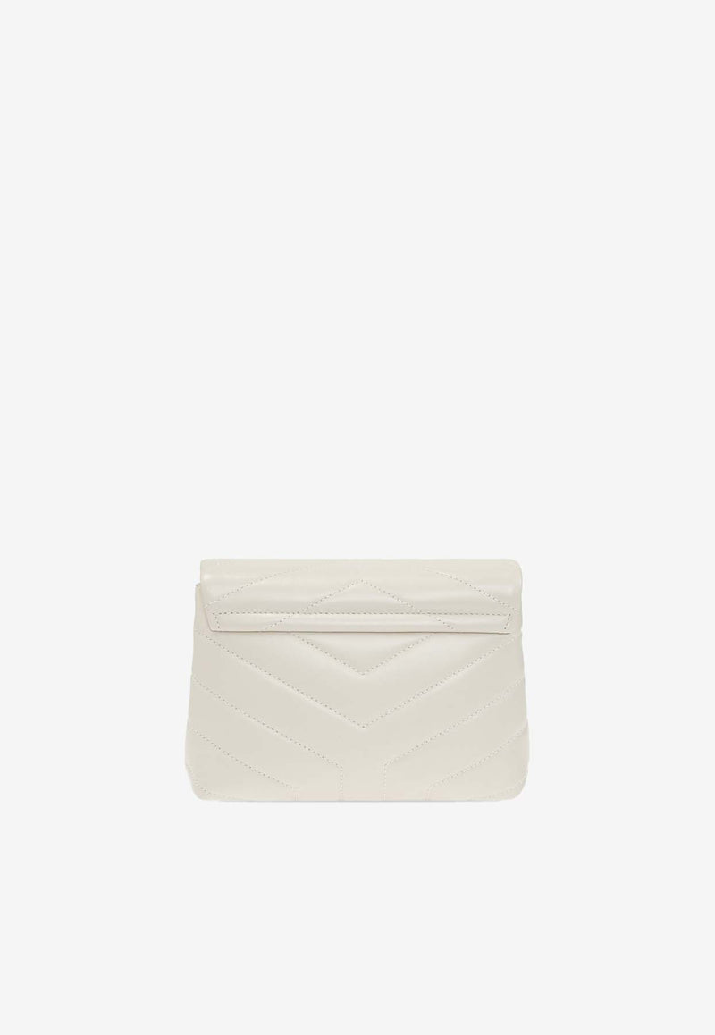 Saint Laurent Mini Toy Loulou Quilted Leather Crossbody Bag Ivory 678401 DV707-9207