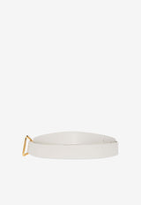 Bottega Veneta Triangle Buckle Belt in Calf Leather White 679476 VMAU3-9009