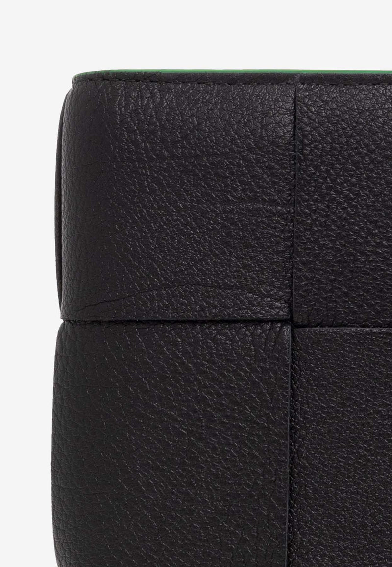 Bottega Veneta Slim Long Wallet in Intreccio Grained Leather Black 679844 V1Q73-1045