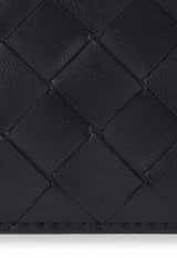 Bottega Veneta Intrecciato Leather Zipped Cardholder Black 680613 VCPP3-8425