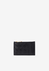 Bottega Veneta Intrecciato Leather Zipped Cardholder Black 680613 VCPP3-8425