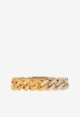Saint Laurent Two-Tone Curb Chain Bracelet Gold 691328 Y1500-8035