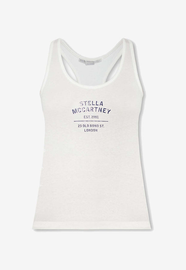 Stella McCartney Logo Print Tank Top White 6J0087 3SPX13-9500