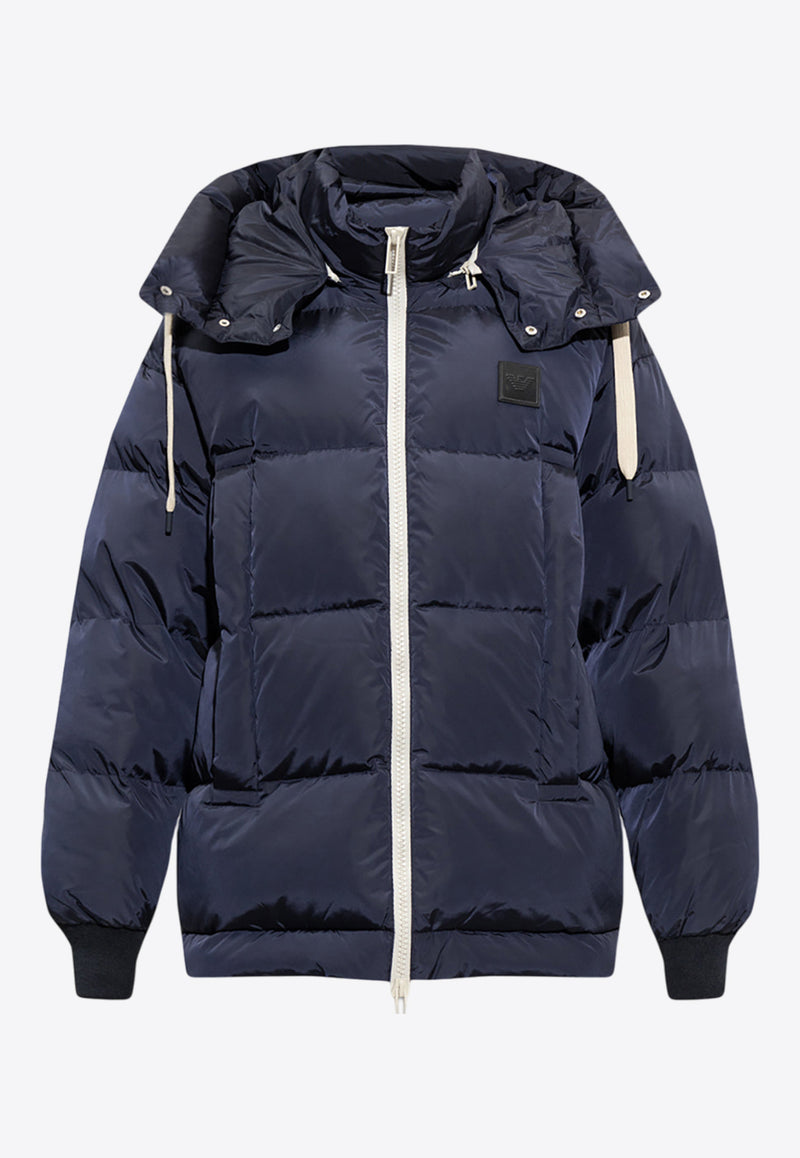 Emporio Armani Logo Patch Quilted Down Jacket  Navy 6L1BU4 1NQTZ-0920