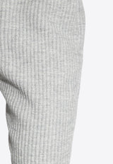 Emporio Armani Ribbed Knit Track Pants Gray 6L1P6S 1JZ3Z-0664