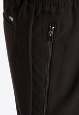 Emporio Armani Logo Appliqué Tapered-Leg Pants Black 6L1P74 1NMKZ-0999