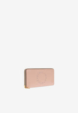Stella McCartney Perforated Logo Continental Zip Wallet Pink 700251 W8856-6802