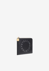 Stella McCartney Dotted Logo Zip Cardholder Black 700253 W8856-1000