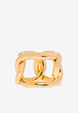 Bottega Veneta Intreccio Chain Ring Gold 707794 VAHU0-8120