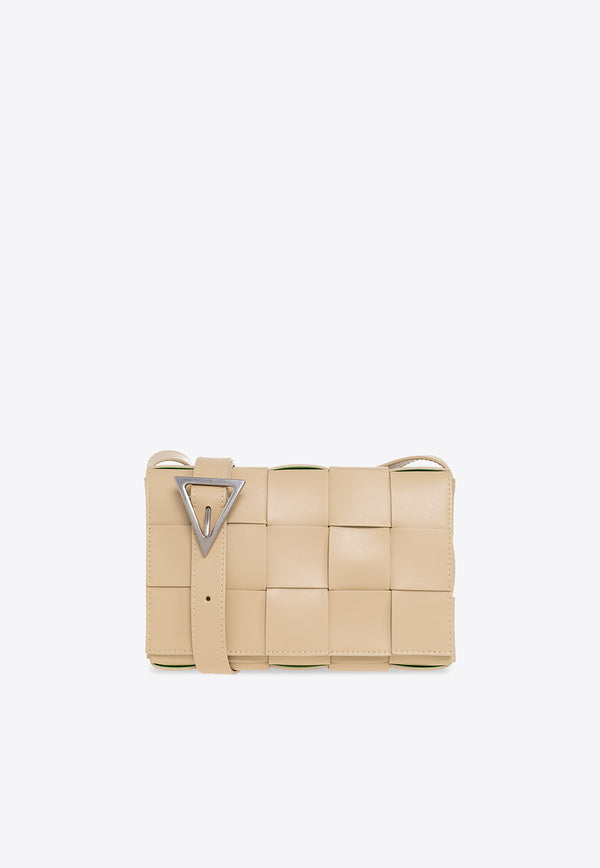 Bottega Veneta Cassette Shoulder Bag in Intreccio Leather 708768 V29E0-9703