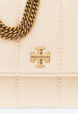 Tory Burch Mini Kira Quilted Leather Crossbody Bag Cream 142567 0-724