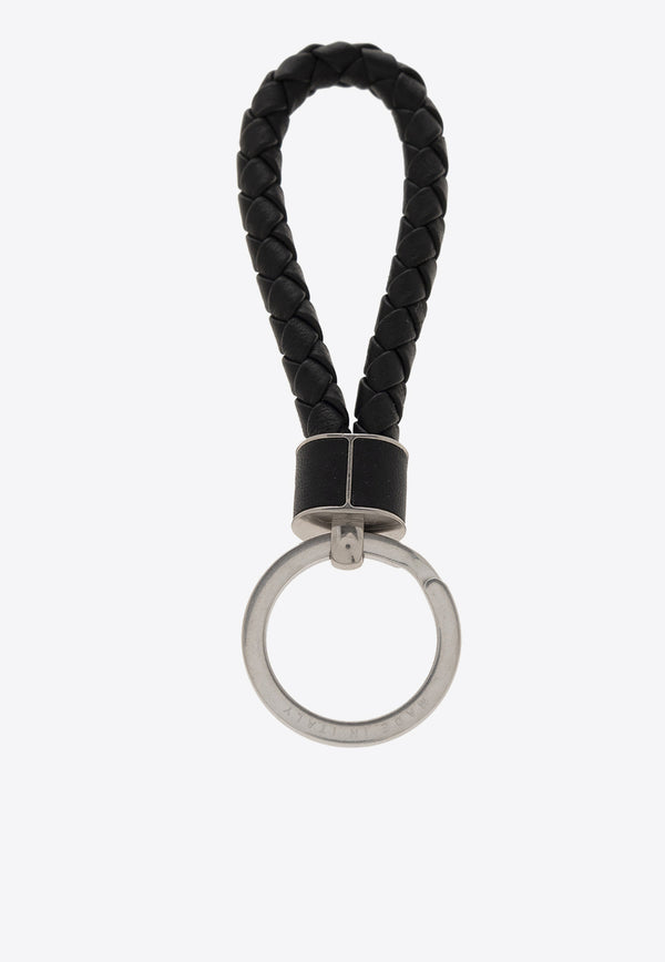 Bottega Veneta Intreccio Leather Key Ring 709727 VMAY1-8803