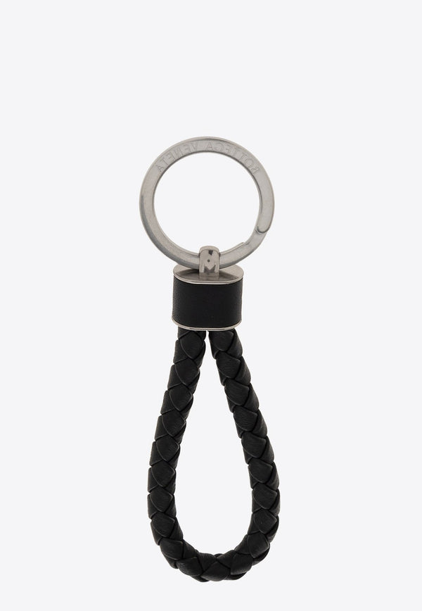 Bottega Veneta Intreccio Leather Key Ring 709727 VMAY1-8803