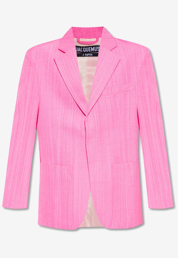 Jacquemus D'homme Single-Breasted Blazer Pink 213JA101 1031-430
