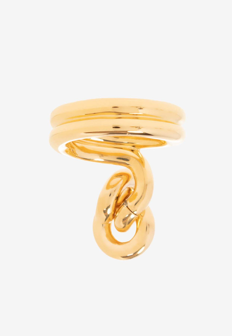 Bottega Veneta Loop Ring in Gold-Plated Silver Gold 716947 VAHU0-8120