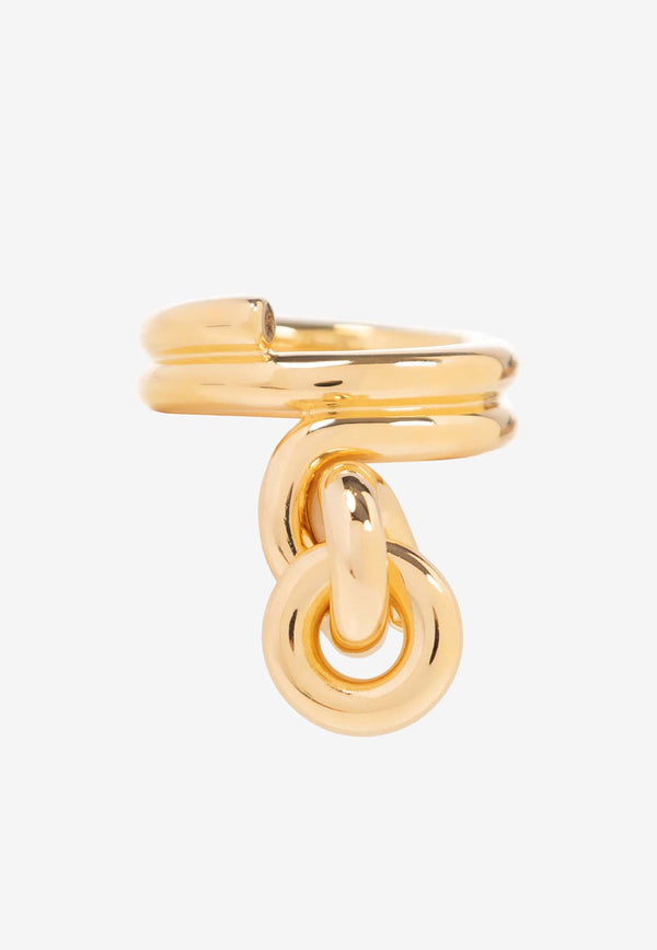 Bottega Veneta Loop Ring in Gold-Plated Silver Gold 716947 VAHU0-8120