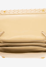 Bottega Veneta Small Trio Intrecciato Leather Shoulder Bag Beige 717435 VCPP3-9776