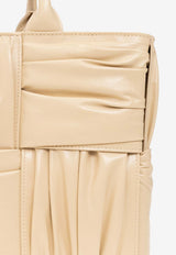 Bottega Veneta Small Arco Tote Bag in Foulard Intrecciato Leather Porridge 729043 V2FY1-9796