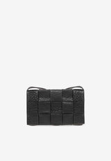 Bottega Veneta Padded Cassette Crossbody Bag in Intrecciato Leather Black 729275 V2M41-3009
