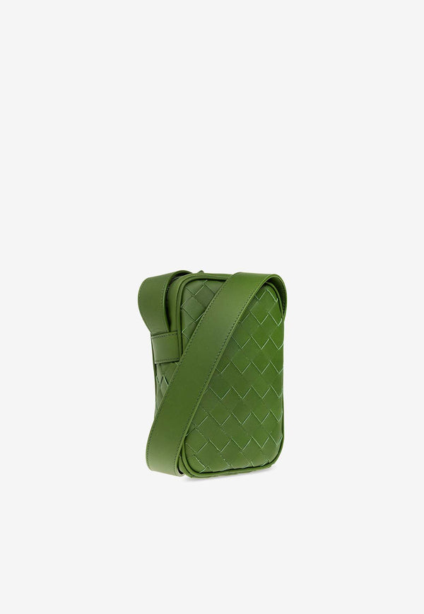 Bottega Veneta Mini Crossbody Bag in Intrecciato Leather Avocado 729296 VCPQ3-3139