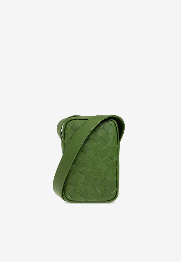 Bottega Veneta Mini Crossbody Bag in Intrecciato Leather Avocado 729296 VCPQ3-3139