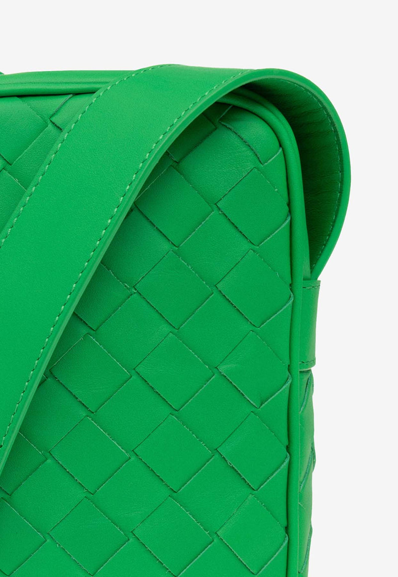 Bottega Veneta Mini Crossbody Bag in Intrecciato Leather Parakeet 729296 VCPQ3-3724