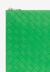 Bottega Veneta Intrecciato Leather Pouch Bag Parakeet 729303 VCPQ3-3724