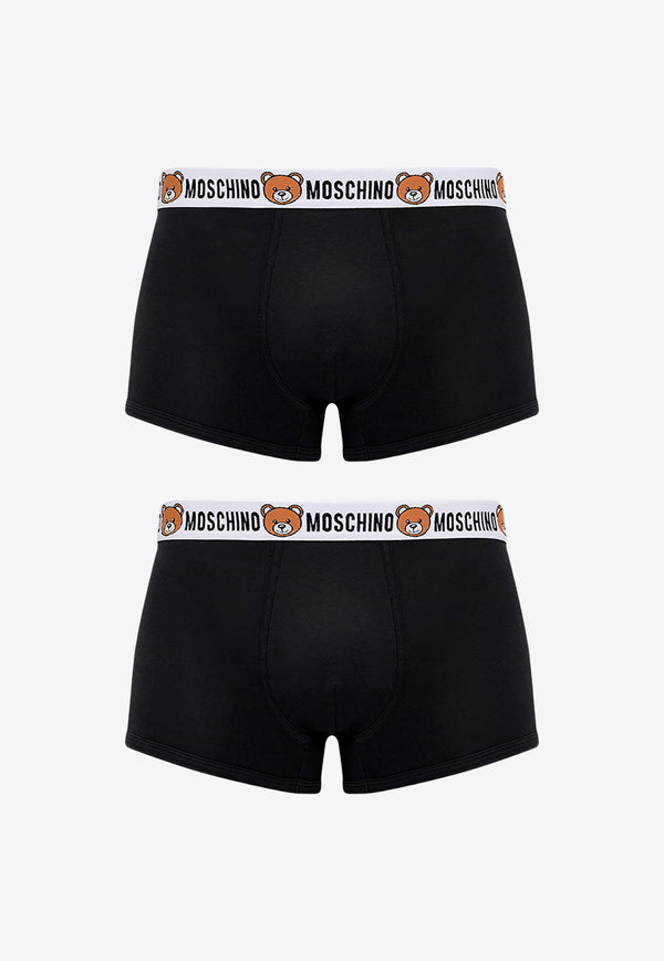 Moschino Teddy Bear Logo Band Boxers - Set of 2 Black 2221 A4770 8119-0555