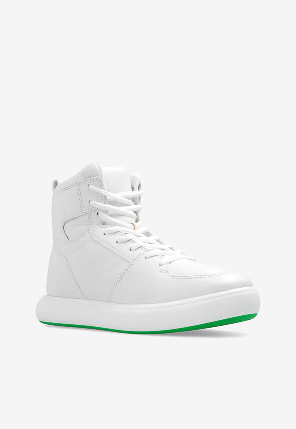 Bottega Veneta Pillow High-Top Leather Sneakers White 730272 V2CS0-9185