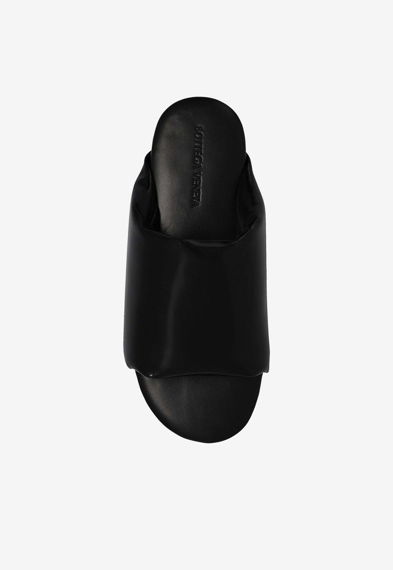 Bottega Veneta Cushion Puffy Leather Slides Black 730289 V2LR0-1000