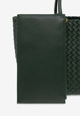 Bottega Veneta Small Cabat Intreccio Leather Tote Bag Raintree 730297 V1OW1-3035
