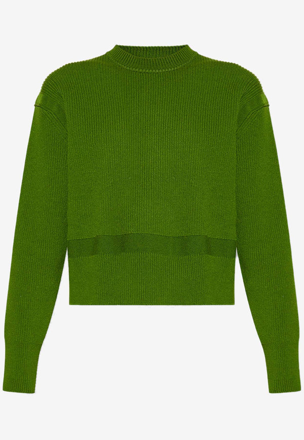 Bottega Veneta Rib Knit Cashmere Sweater Jalapeno 730562 V24Q0-3052