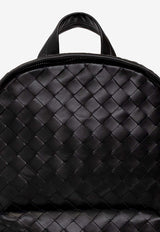 Bottega Veneta Small Classic Intrecciato Leather Backpack Black 730728 V2HL2-8803
