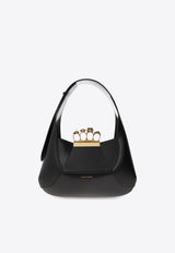 Alexander McQueen The Jeweled Hobo Bag in Calf Leather Black 731135 DYTAA-1000