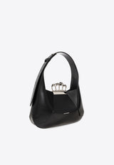 Alexander McQueen The Jeweled Hobo Bag in Calf Leather Black 731135 DYTAB-1000