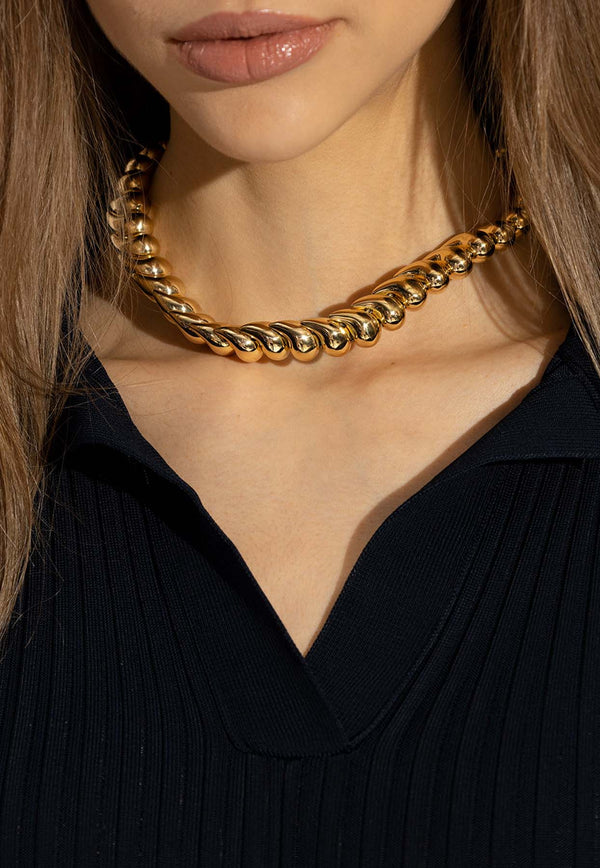 Bottega Veneta Chain Choker Necklace Gold 731877 VAHU0-8120