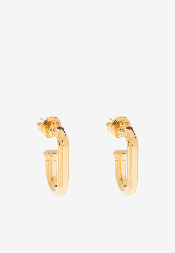 Bottega Veneta Pillar Hoop Earrings Gold 731895 VAHU0-8120